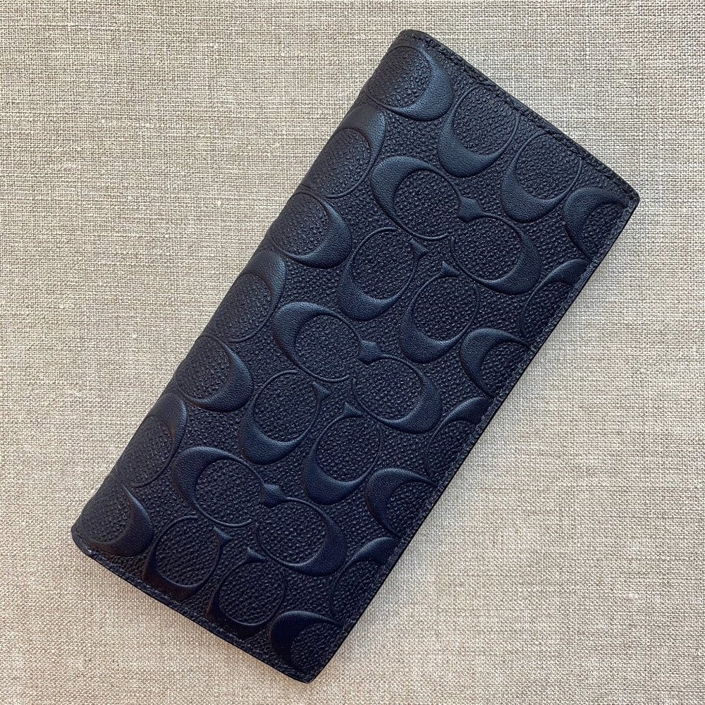 Coach Pocket Wallet in Dark Navy Blue